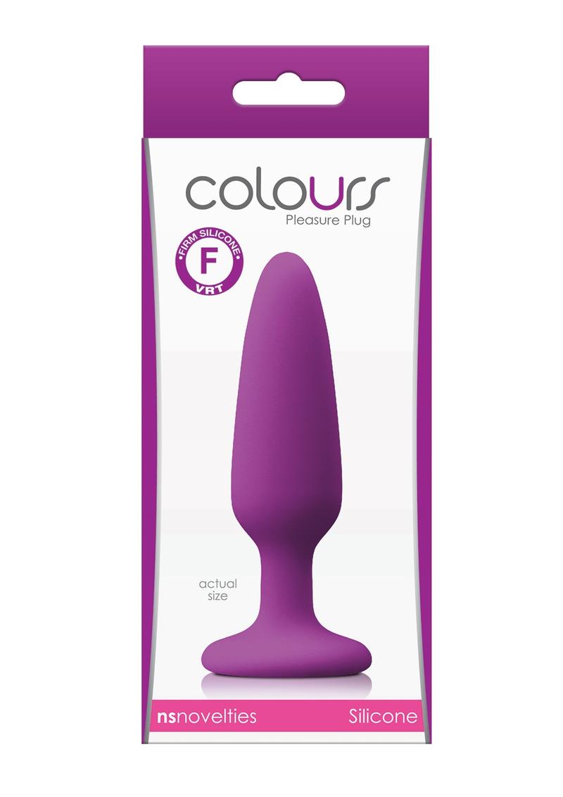 Load image into Gallery viewer, Colours Pleasure Plug Silicone Butt Plug - Purple - Small
