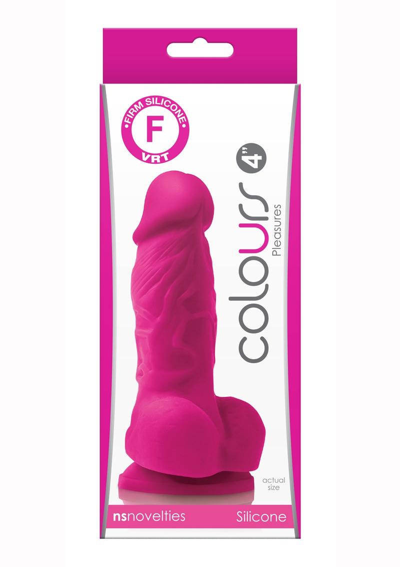 Load image into Gallery viewer, Colours Pleasure Silicone Dildo - Pink - 4in
