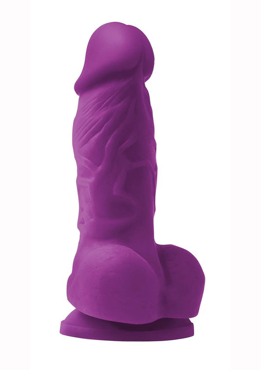 Colours Pleasure Silicone Dildo - Purple - 4in