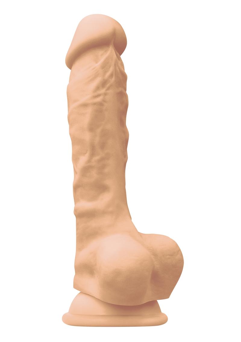 Load image into Gallery viewer, Colours Pleasure Silicone Dildo - Vanilla/White - 7in
