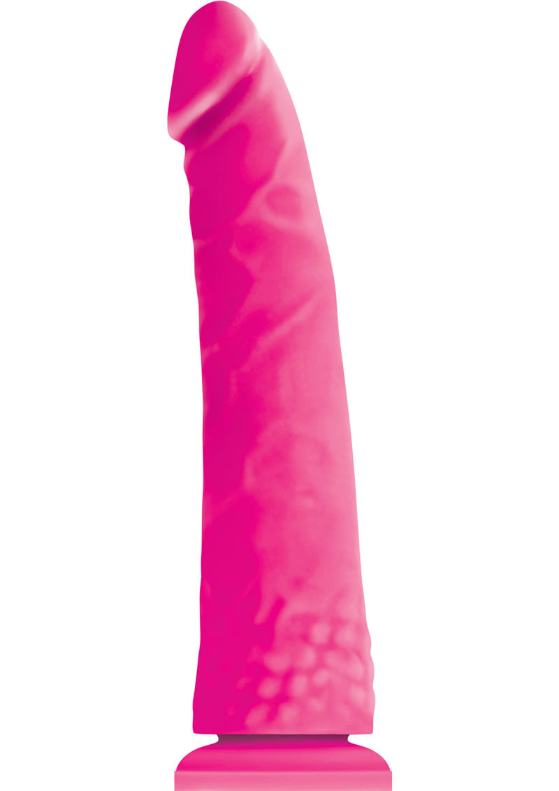 Load image into Gallery viewer, Colours Pleasures Silicone Thin Dildo - Pink - 8in
