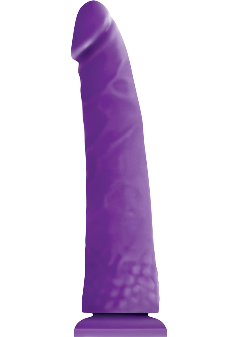 Load image into Gallery viewer, Colours Pleasures Silicone Thin Dildo - Purple - 8in
