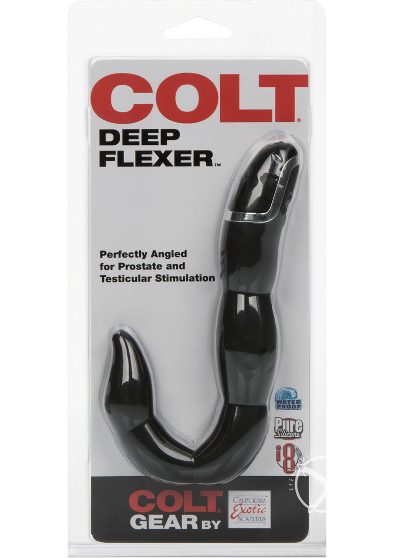 Load image into Gallery viewer, Colt Deep Flexer Silicone Vibrating Prostate Stimulator - Black
