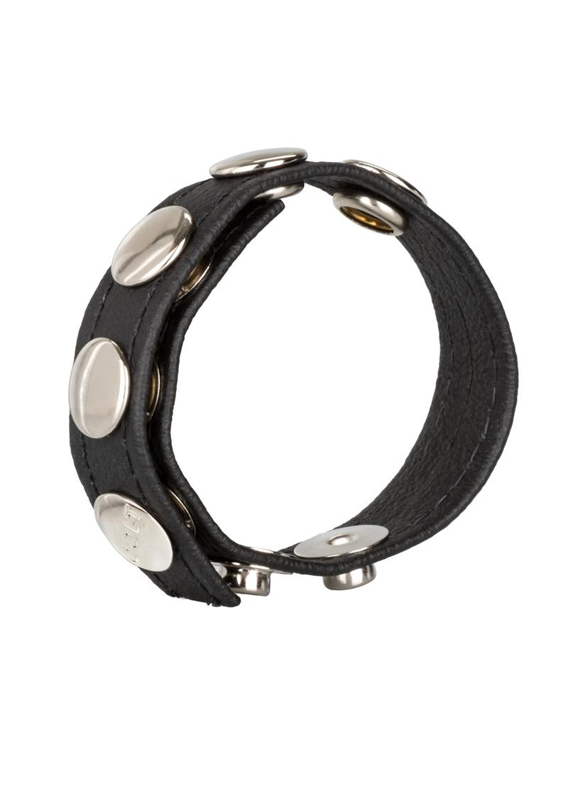 Load image into Gallery viewer, Colt Leather C/B Strap Adjustable 5 Snap Cock Ring - Black
