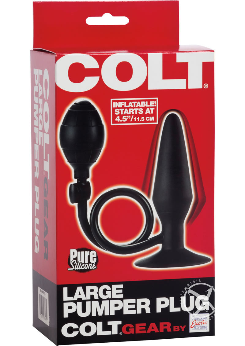 Load image into Gallery viewer, Colt Silicone Large Pumper Plug Butt Plug - Black
