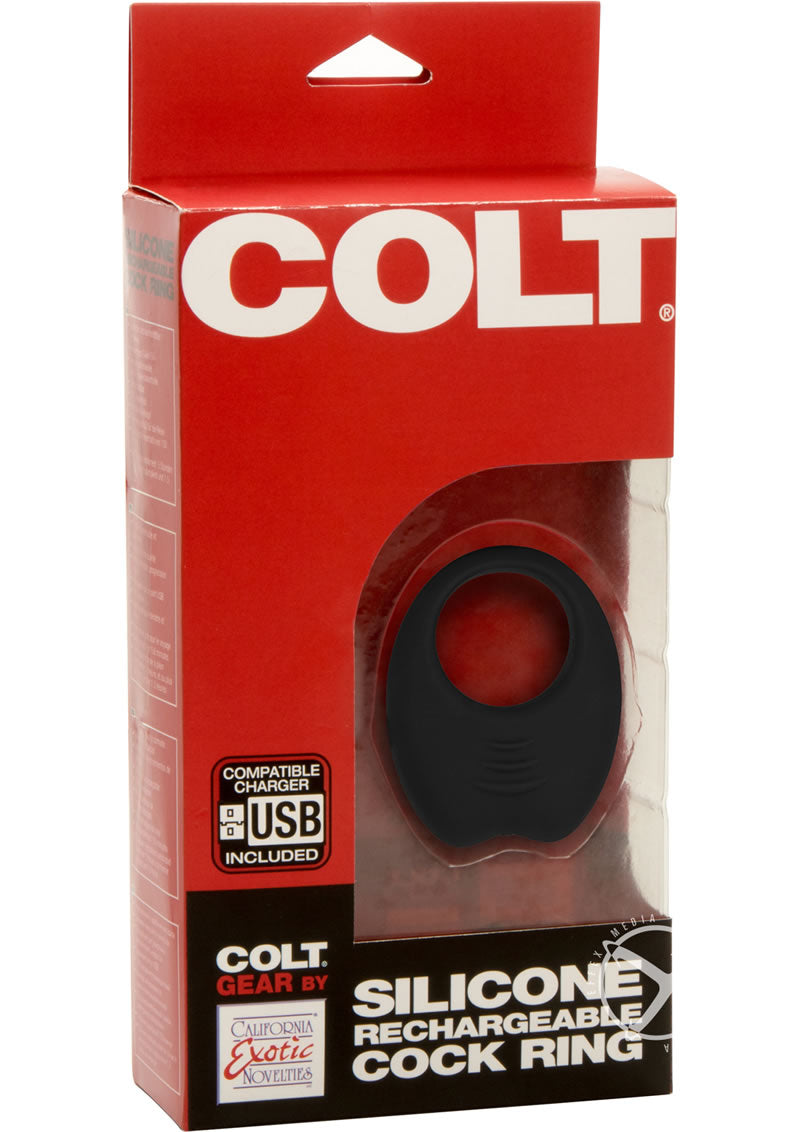 Load image into Gallery viewer, Colt Silicone Rechargeable Cock Ring - Black
