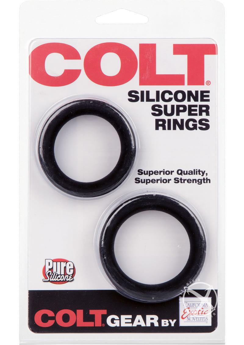 Load image into Gallery viewer, Colt Silicone Super Rings Cock Rings - Black
