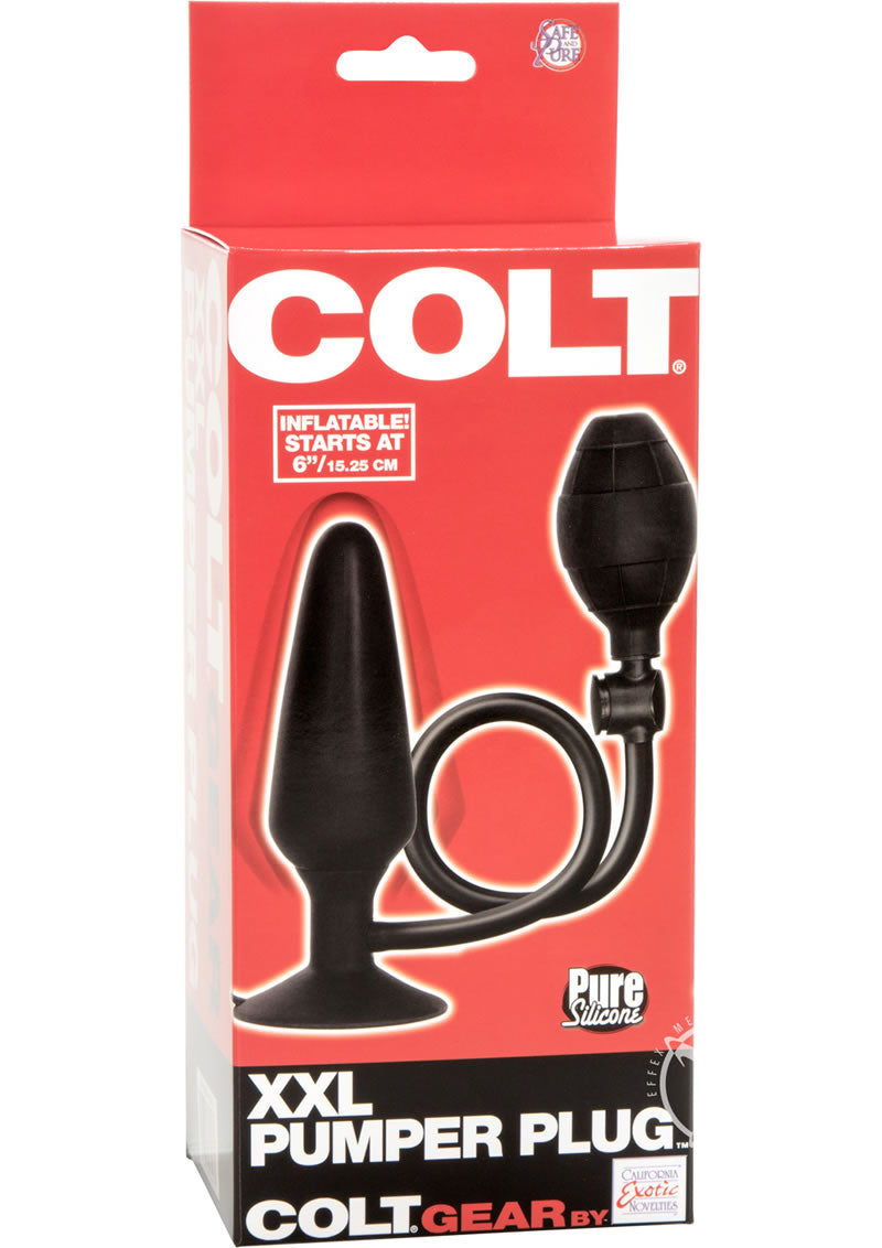 Load image into Gallery viewer, Colt Silicone XXL Pumper Plug Butt Plug - Black
