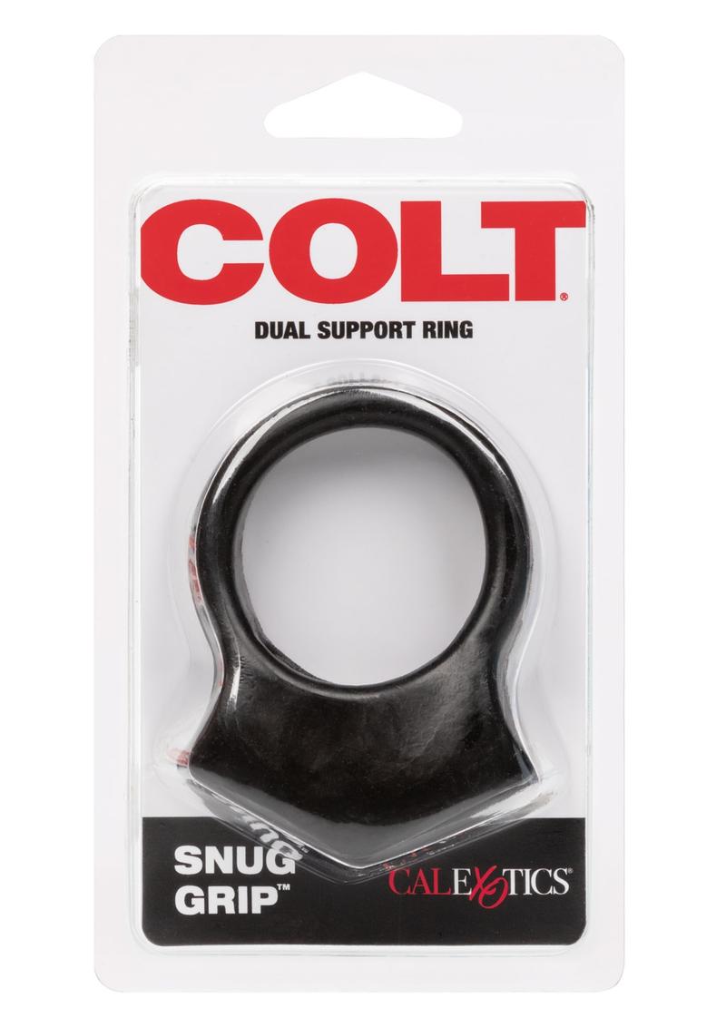 Load image into Gallery viewer, Colt Snug Grip Dual Support Cock Ring Scrotum Support - Black
