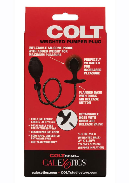 Colt Weighted Pumper Inflatable Silicone Anal Plug