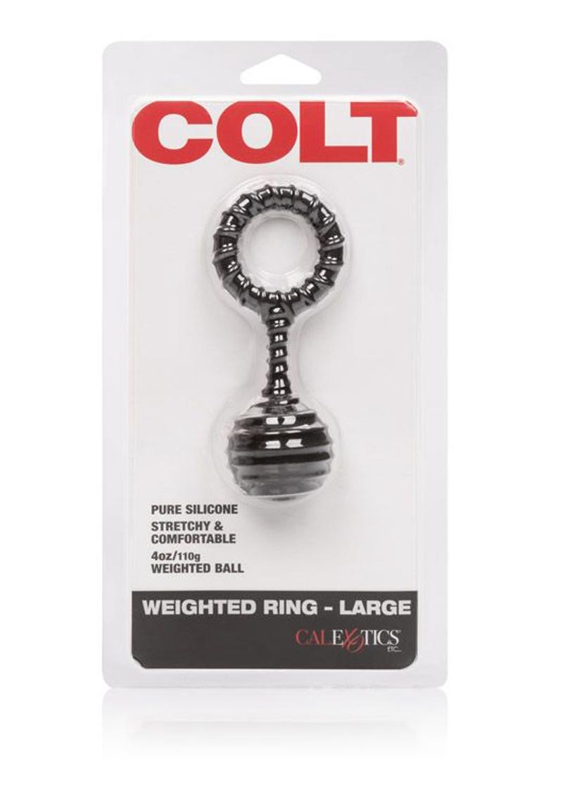 Load image into Gallery viewer, Colt Weighted Ring Large Silicone - Black - Large
