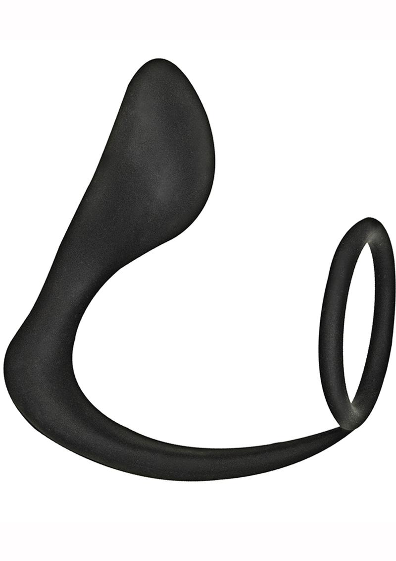 Load image into Gallery viewer, Commander Prostate Pleaser Silicone Cock Ring - Black
