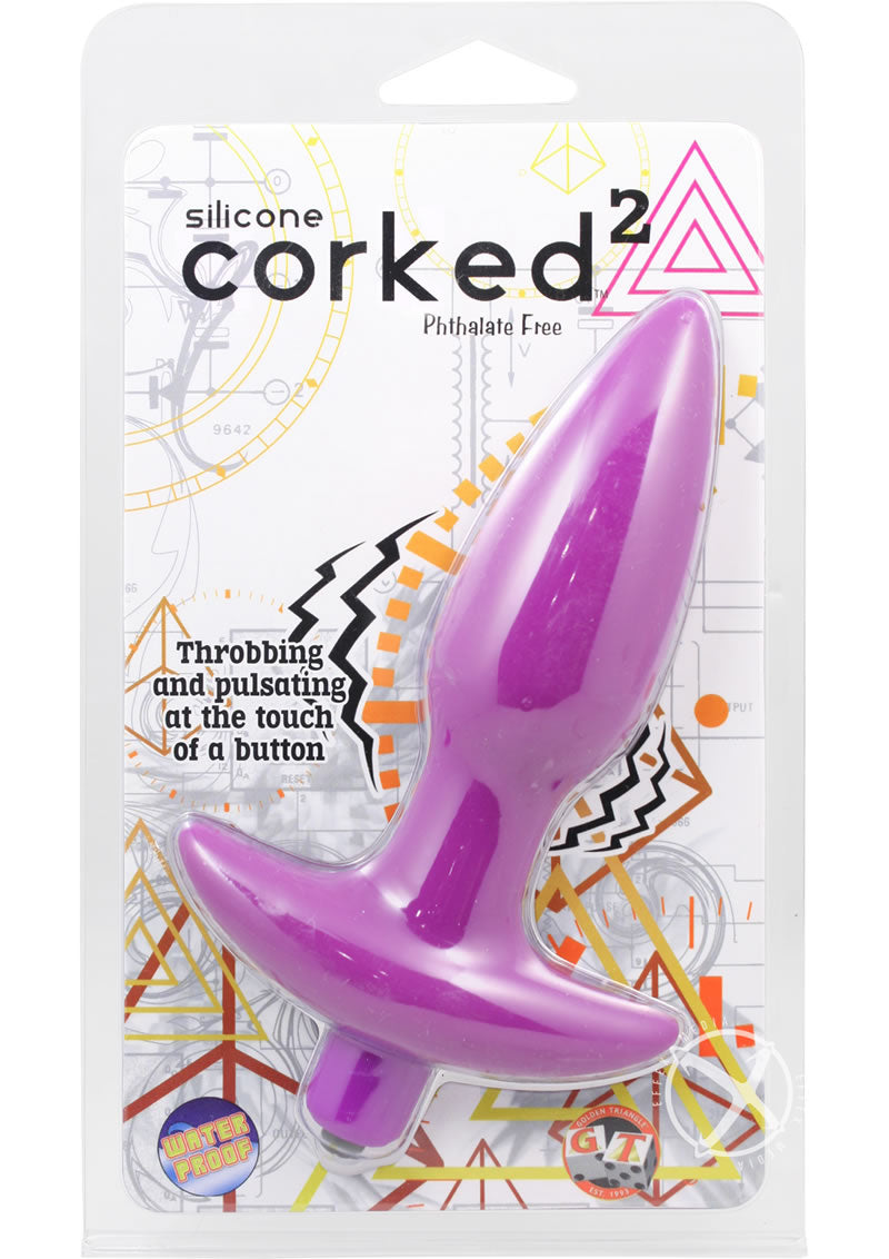 Load image into Gallery viewer, Corked 2 Silicone Anal Plug - Lavender/Purple - Medium
