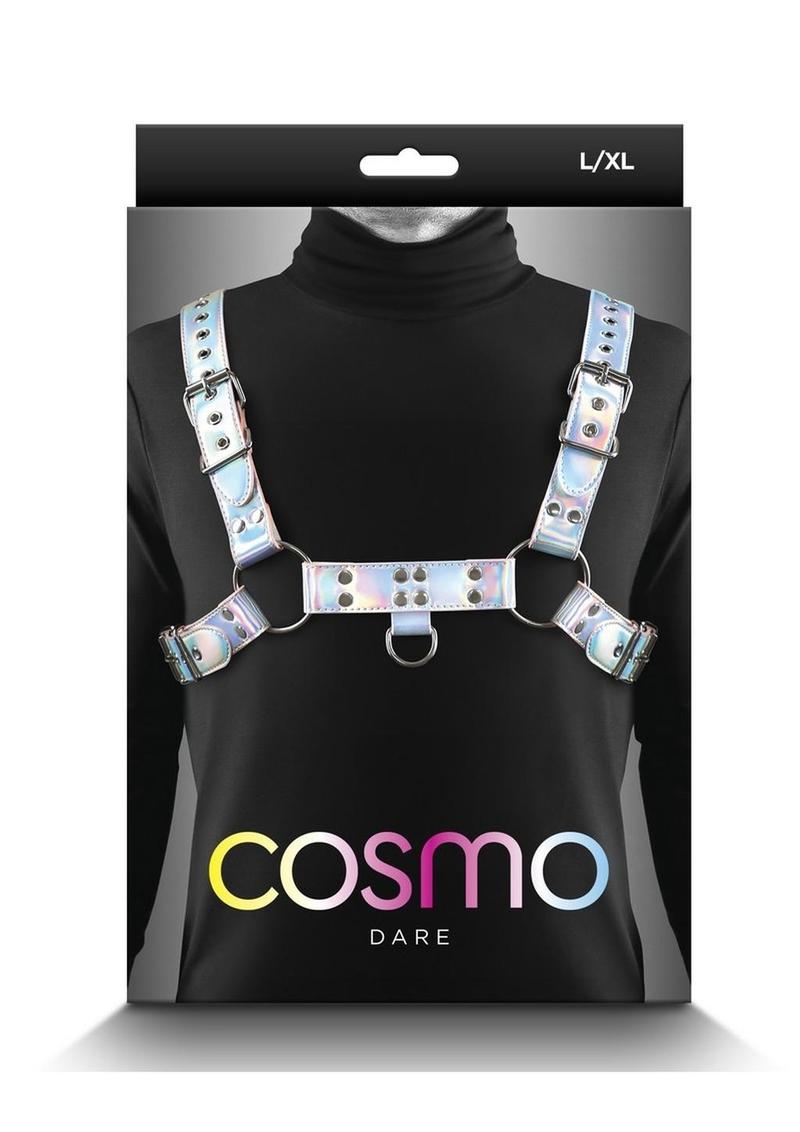 Load image into Gallery viewer, Cosmo Harness Dare Chest Harness - Multicolor/Rainbow - Large/XLarge
