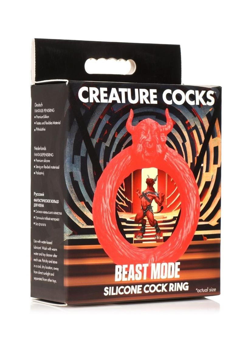 Load image into Gallery viewer, Creature Cocks Beast Mode Silicone Cock Ring - Red
