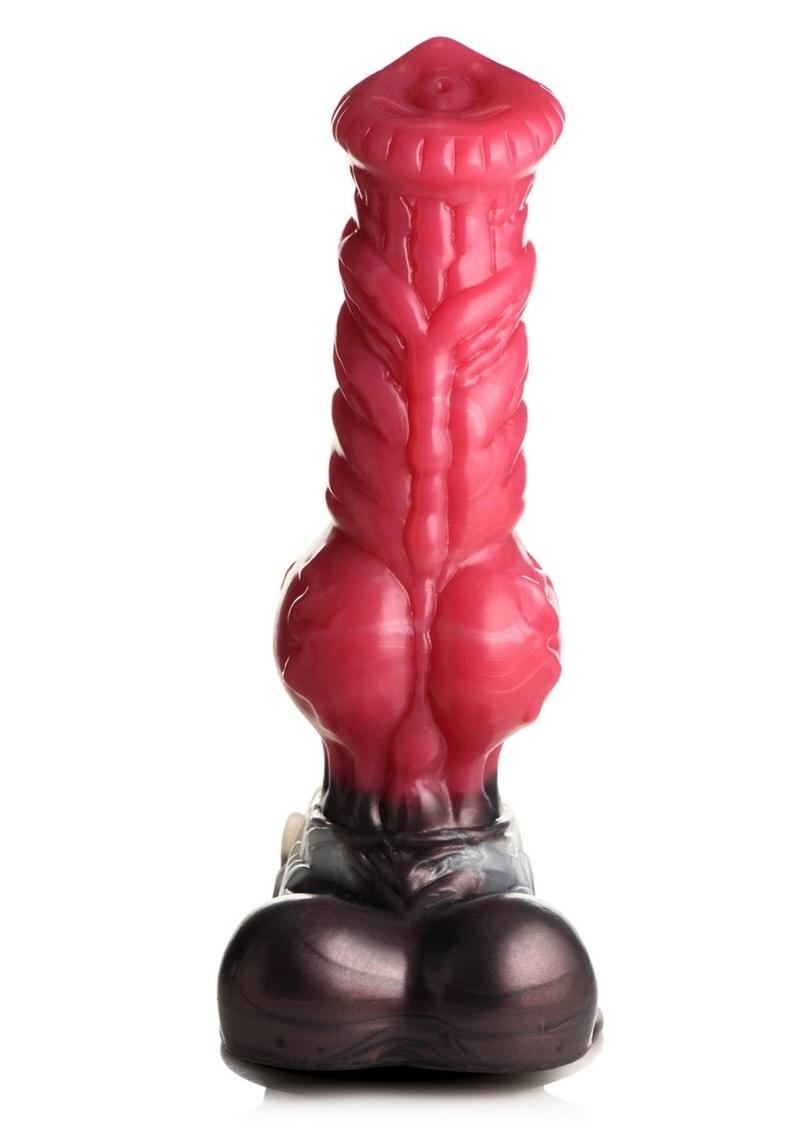 Load image into Gallery viewer, Creature Cocks Cujo Canine Silicone Dildo - Black/Red - XLarge
