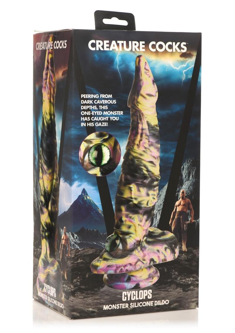Load image into Gallery viewer, Creature Cocks Cyclops Monster Silicone Dildo - Multicolor
