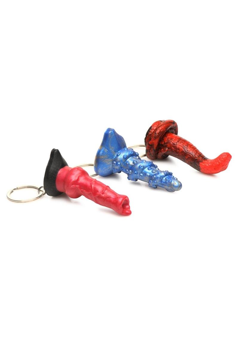 Load image into Gallery viewer, Creature Cocks King Cobra, Hell-Hound and Lord Kraken Keychain Set (3 Piece) - Assorted
