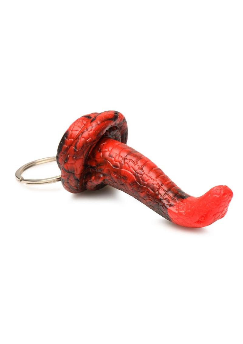 Load image into Gallery viewer, Creature Cocks King Cobra Keychain - Metal/Red
