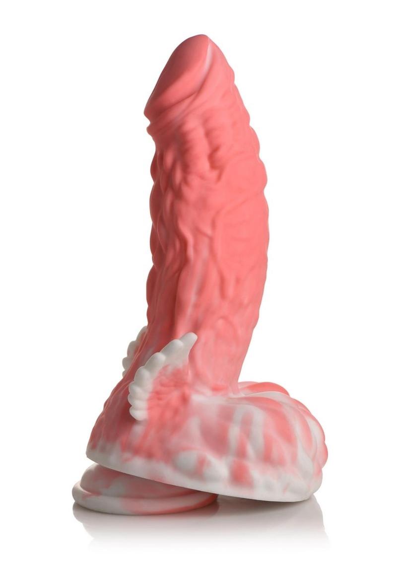 Load image into Gallery viewer, Creature Cocks Pegasus Pecker Winged Silicone Dildo - Pink/White
