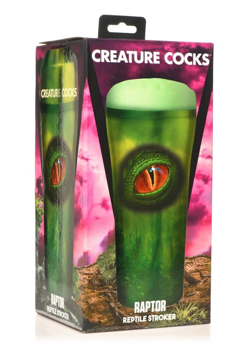Load image into Gallery viewer, Creature Cocks. Raptor Reptile Stroker - Black/Green
