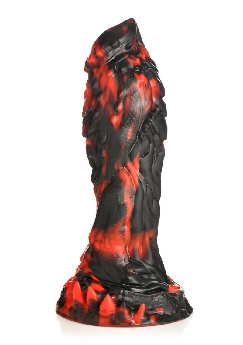 Load image into Gallery viewer, Creature Cocks Reaper Silicone Dildo - Black/Red
