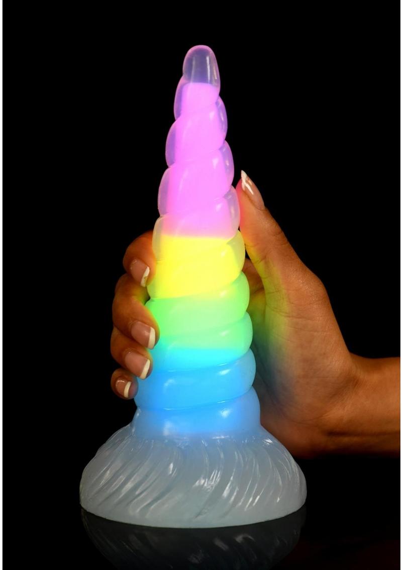 Load image into Gallery viewer, Creature Cocks Uni-Glow Glow In The Dark Silicone Dildo
