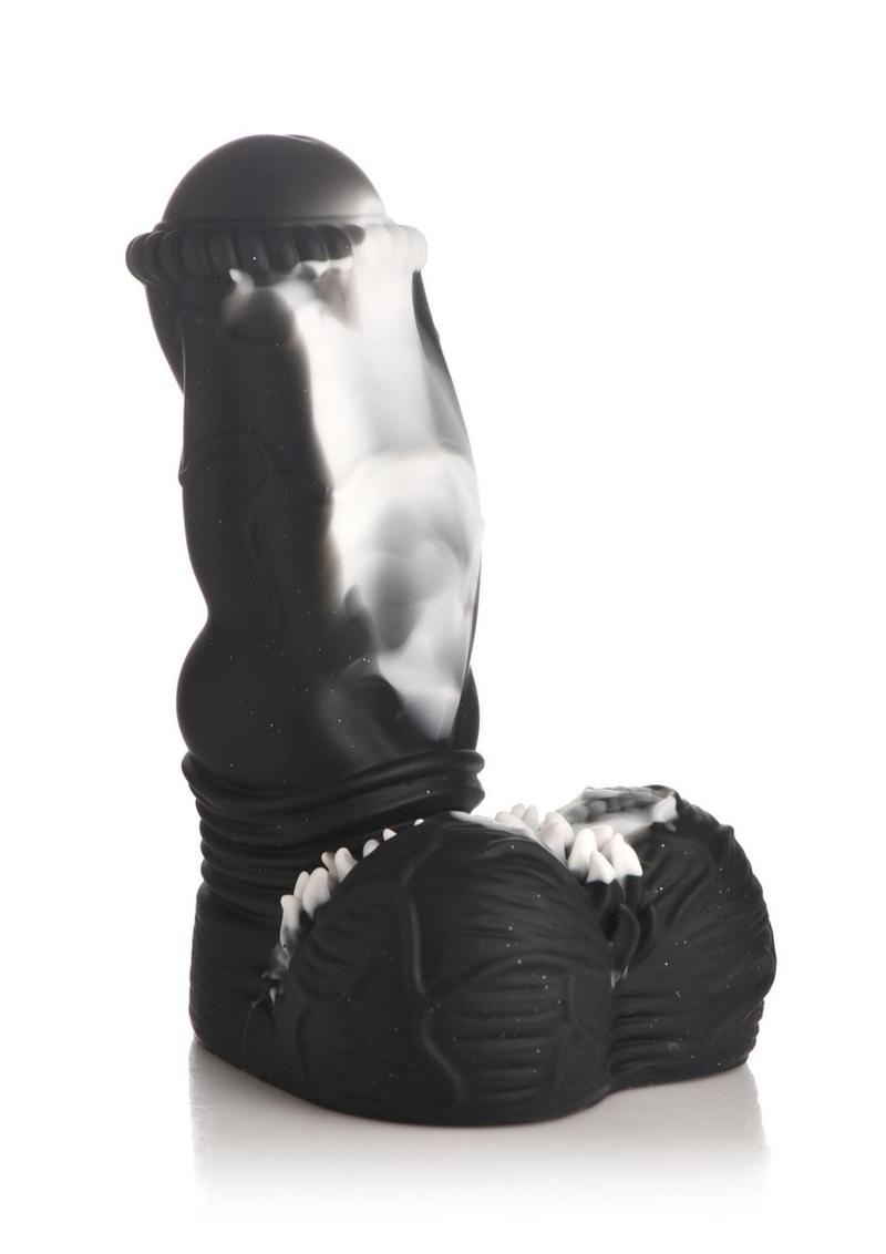 Load image into Gallery viewer, Creature Cocks Venom Silicone Dildo - Black/White
