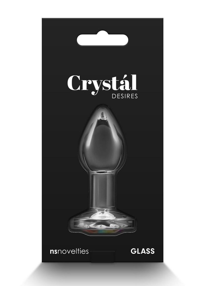 Load image into Gallery viewer, Crystal Desires Rainbow Gem Glass Anal Plugs
