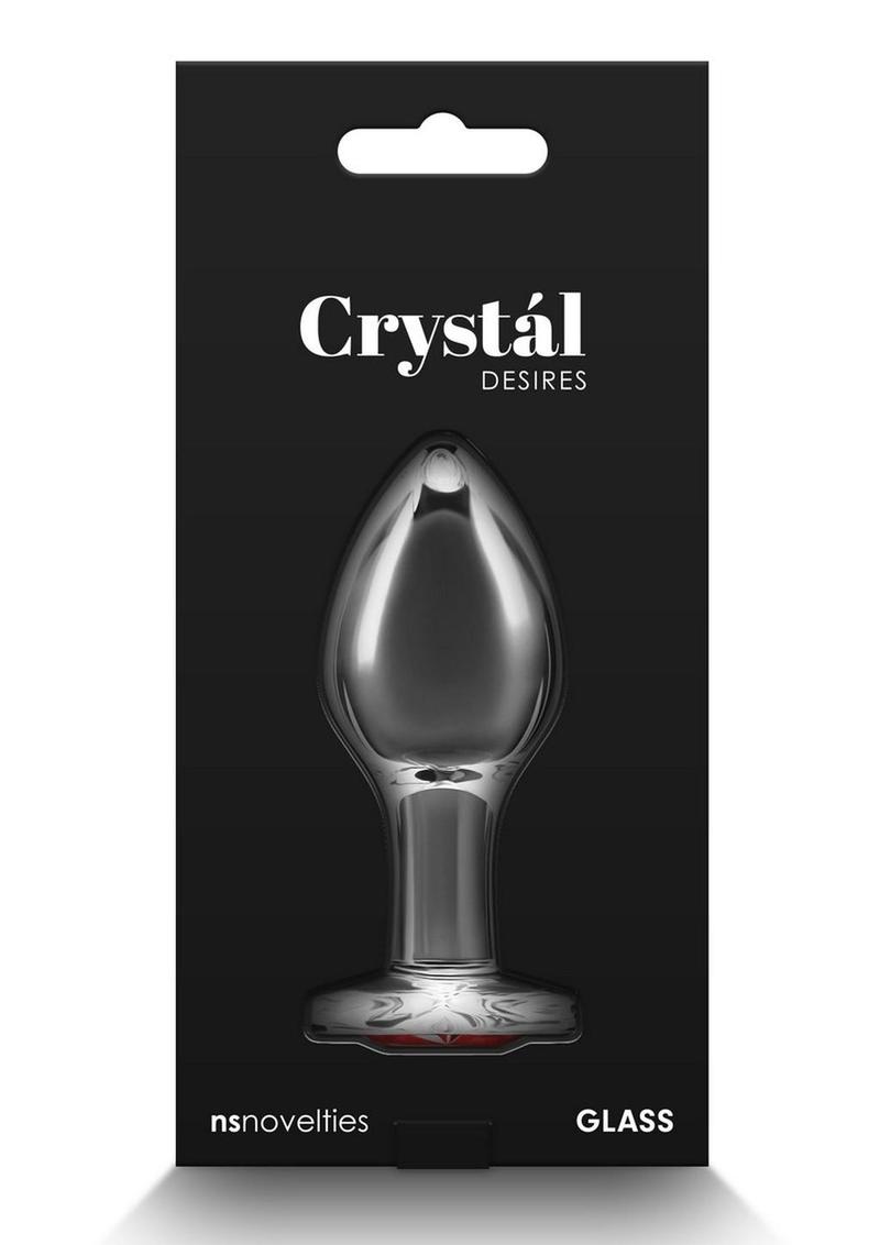 Load image into Gallery viewer, Crystal Desires Red Heart Glass Anal Plugs
