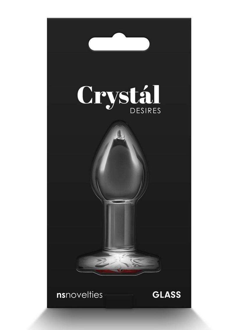 Load image into Gallery viewer, Crystal Desires Red Heart Glass Anal Plugs
