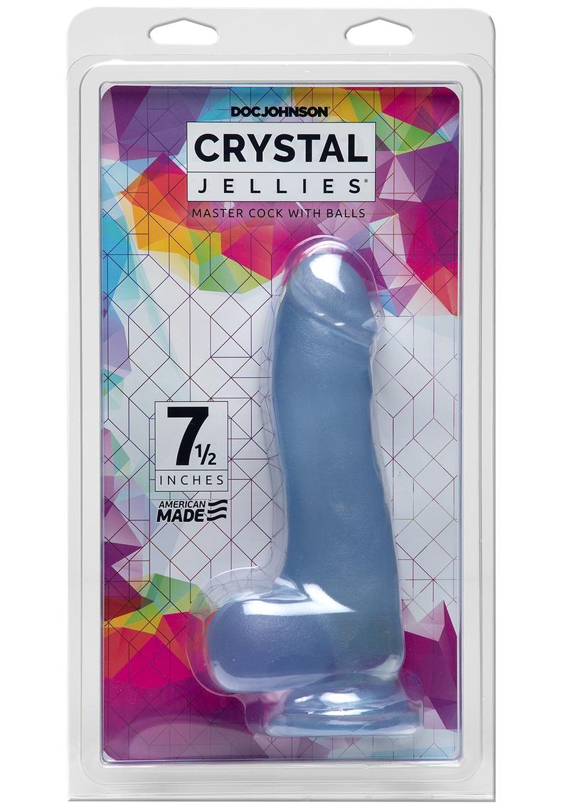 Load image into Gallery viewer, Crystal Jellies Master Dildo with Balls - Clear - 7.5in
