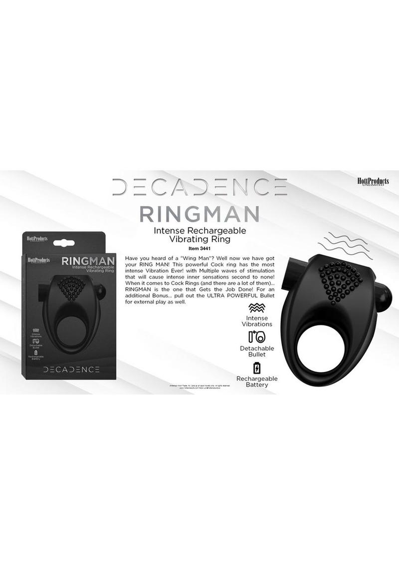 Load image into Gallery viewer, Decadence Ring Man Silicone Vibrating Cock Ring
