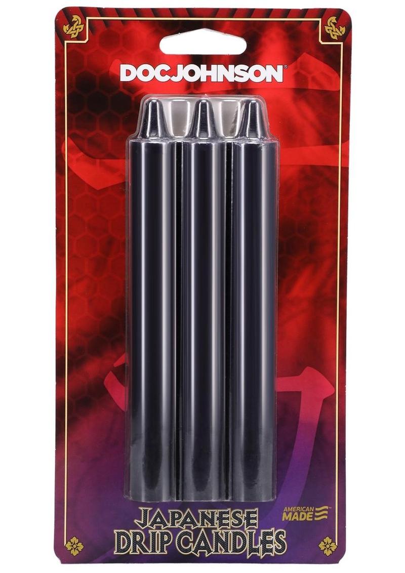 Load image into Gallery viewer, Doc Johnson Japanese Drip Candles - Black - 3 Pack
