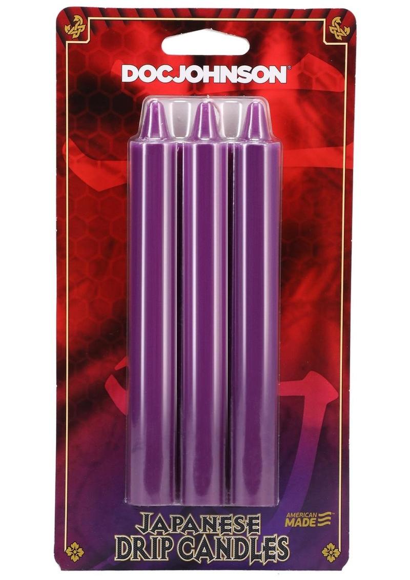 Load image into Gallery viewer, Doc Johnson Japanese Drip Candles - Purple - 3 Pack
