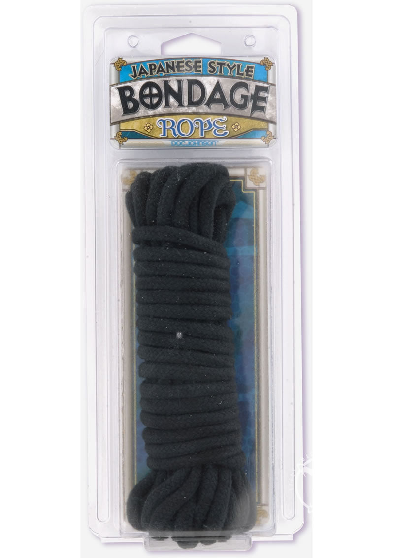 Load image into Gallery viewer, Doc Johnson Japanese Style Bondage Rope - Black - 32 Feet
