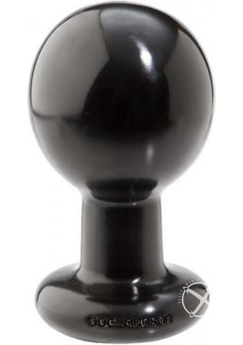 Load image into Gallery viewer, Doc Johnson Round Butt Plug - Black - Large
