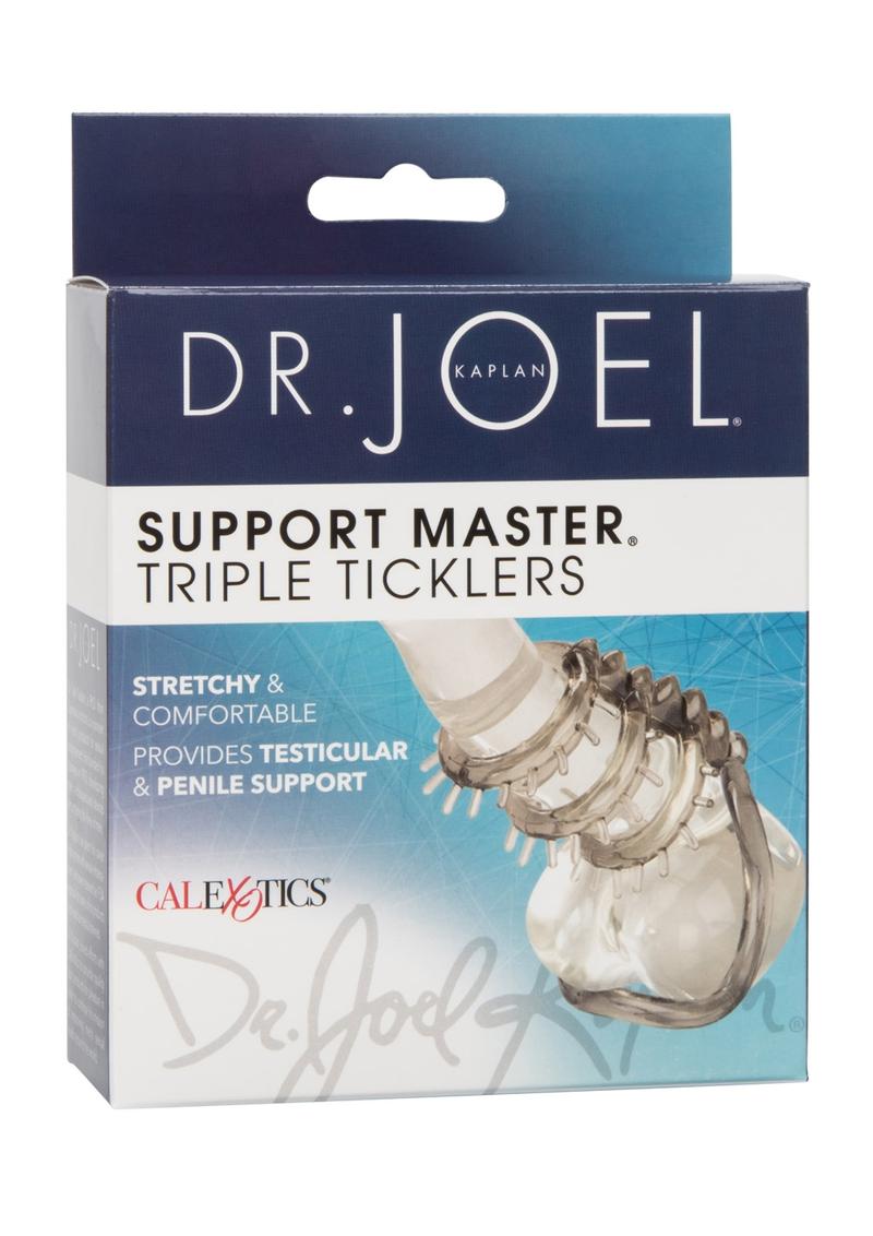 Load image into Gallery viewer, Dr. Joel Kaplan Support Master Triple Ticklers Cock Ring - Smoke
