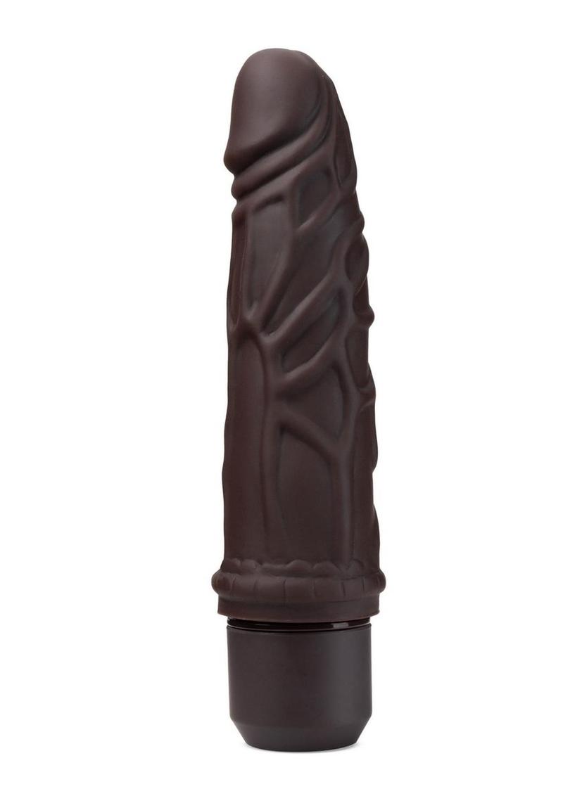 Load image into Gallery viewer, Dr. Skin Silicone Dr. Robert Vibrating Dildo - Chocolate - 7in
