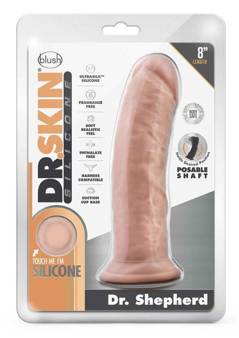 Load image into Gallery viewer, Dr. Skin Silicone Dr. Shepherd Dildo with Suction Cup - Vanilla - 8in
