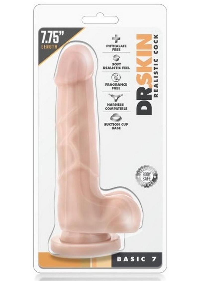 Load image into Gallery viewer, Dr. Skin Basic 7 Dildo - Vanilla - 7in
