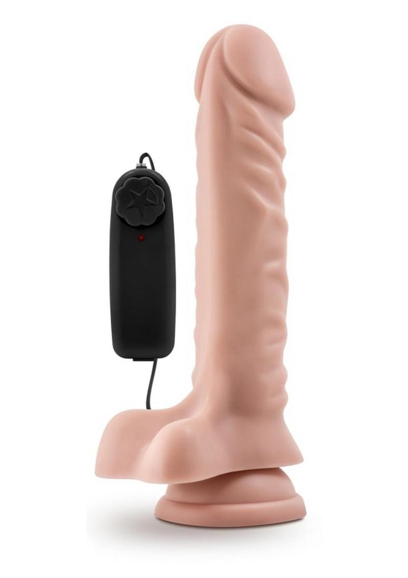 Load image into Gallery viewer, Dr. Skin Dr. James Vibrating Dildo with Balls and Remote Control
