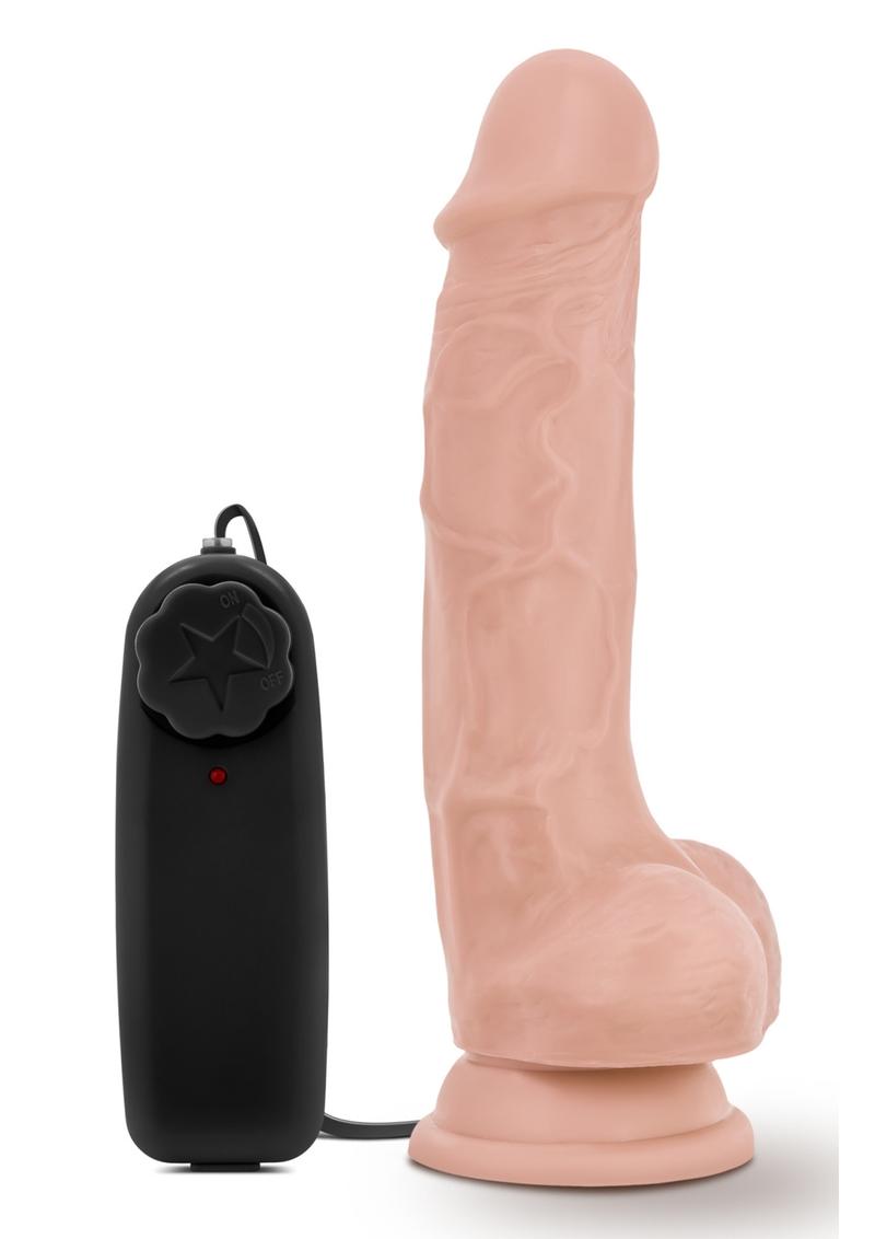 Load image into Gallery viewer, Dr. Skin Dr. Tim Vibrating Dildo with Remote Control - Vanilla - 7.5in
