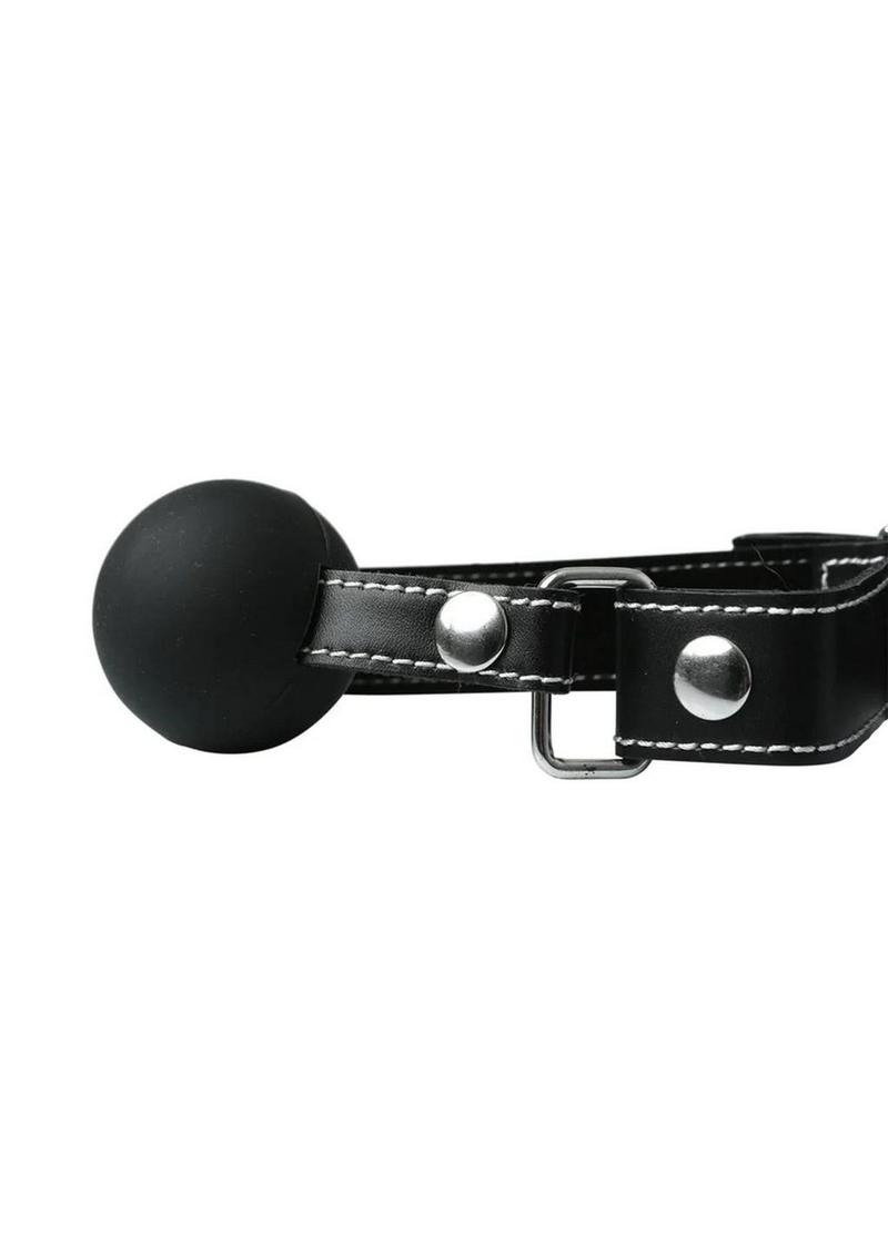 Load image into Gallery viewer, Edge Silicone Ball Gag with Adjustable Leather Strap
