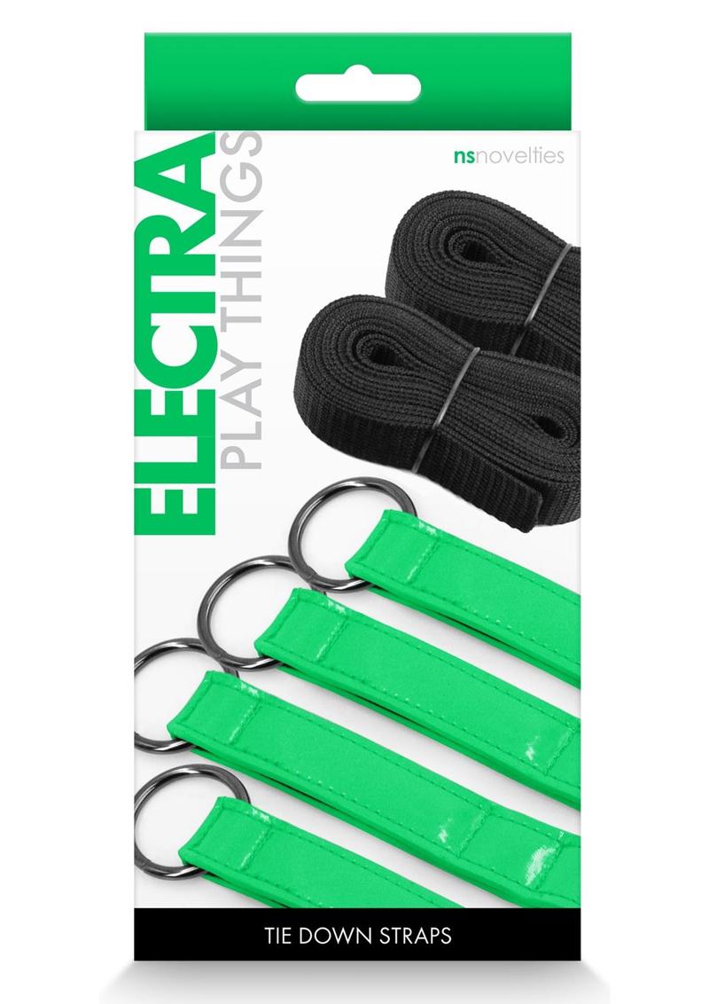 Load image into Gallery viewer, Electra Play Things Pu Leather Bed Restraint Straps - Green
