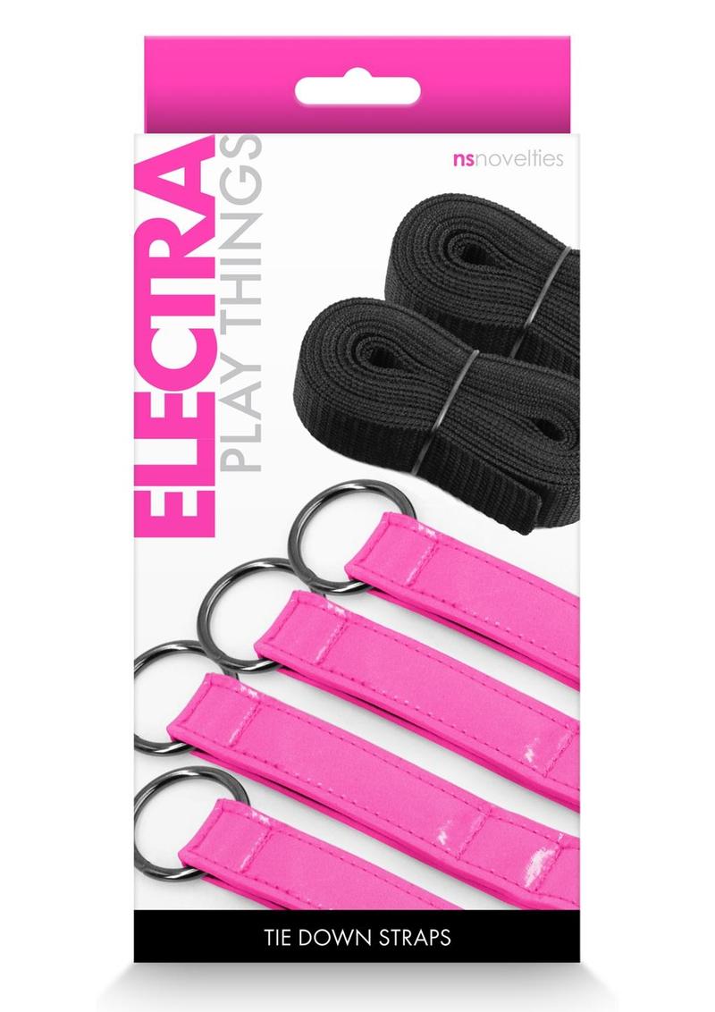 Load image into Gallery viewer, Electra Play Things Pu Leather Bed Restraint Straps - Pink
