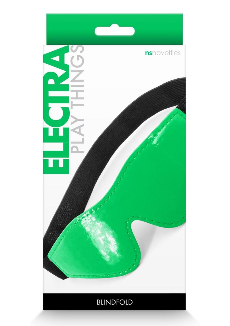 Load image into Gallery viewer, Electra Play Things Pu Leather Blindfold - Green
