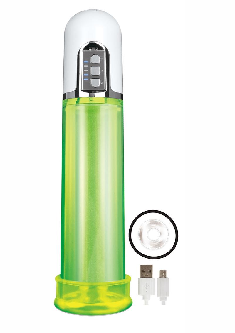 Load image into Gallery viewer, Electric Pump Rechargeable Penis Pump - Green
