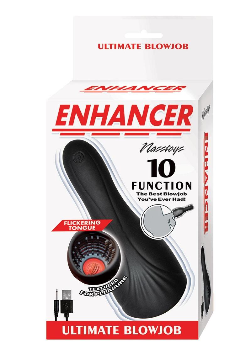 Load image into Gallery viewer, Enhancer Ultimate Blow Job Rechargeable Silicone Masturbator - Black
