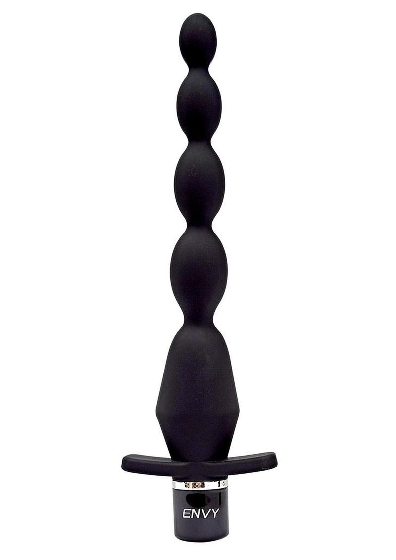Load image into Gallery viewer, Envy Toys Vibrating Flair Beads Rechargeable Silicone Tapered Anal Beads - Black
